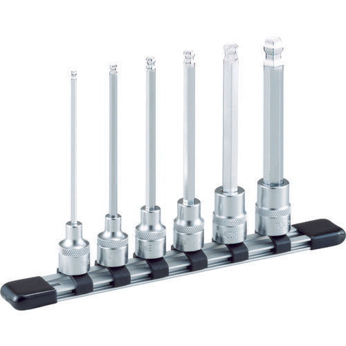 TONE ロングボールポイントヘキサゴンソケットセット(ホルダー付) (HBH306L)(4953488087703) トネ