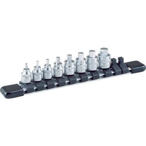 TONE ショートヘキサゴンソケットセット(ホルダー付) 8pcs (HH208S)(4953488282269) トネ