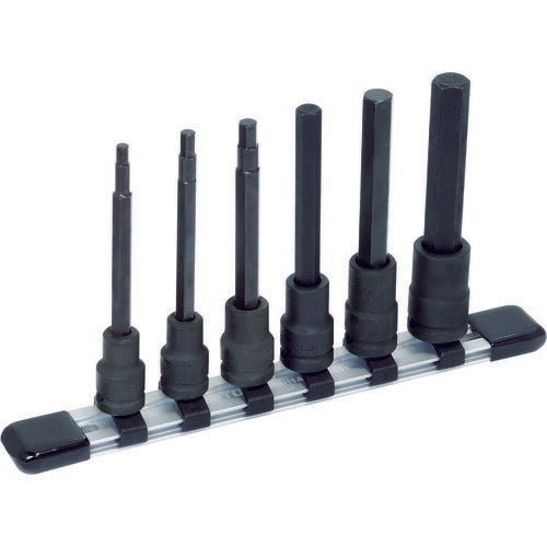TONE ロングヘキサゴンソケットセット(強力タイプホルダー付) 6pcs (HKH306L)(4953488087680) トネ