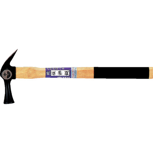 樫・仮枠ハンマー 仮枠ハンマー 中 止付 鏡面磨き 樫曲り柄付 500mm | チハラ金物店