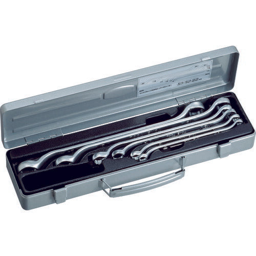 TONE ロングメカニックめがねレンチセット(45°X10°) 6pcs (M446)(4953488106640) トネ