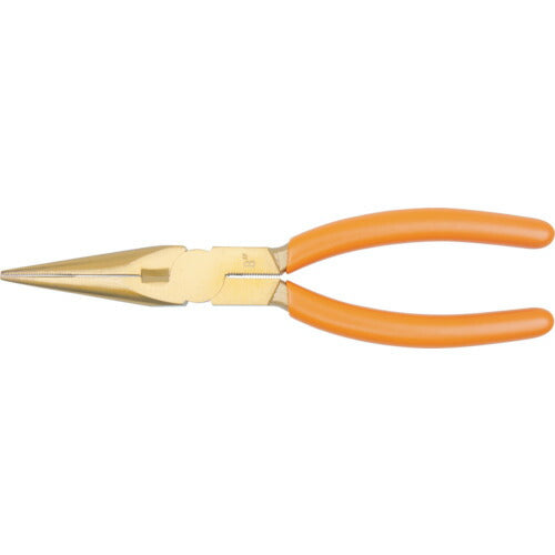 日本正規品 バーコ 防爆ノンスパーキングロングノーズプライヤー 鉄線切断1.0mm 全長200mm (NSB406-200)(7314150296002) BAHCO