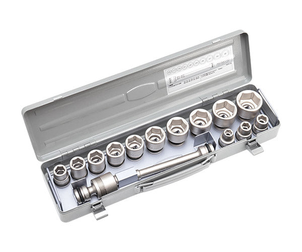 TONE インパクト用ソケットセット(メタルトレー付) 15pcs 差込角12.7mm (NV4132)(4953488269031) トネ