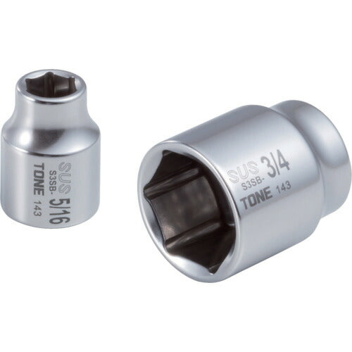 TONE SUSソケット 対辺寸法13/16インチ 全長29mm (S3SB-26)(4953488309331) トネ