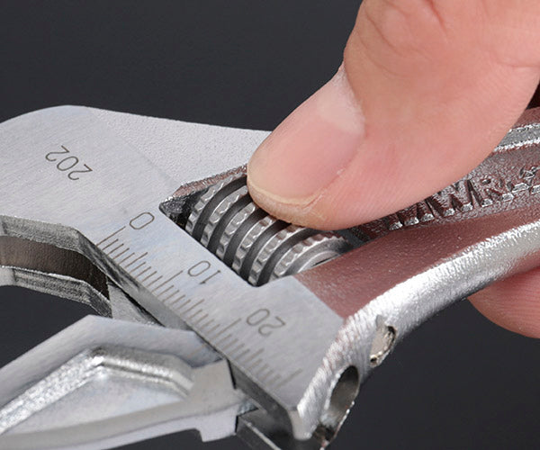 TONE ハイパーウォームモンキレンチ(目盛付) 全長200mm (MWR-200)(4953488410501) トネ