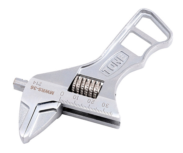TONE ショートハイパーウォーム モンキーレンチ シルバー 全長140mm (MWRS-36)(4953488430325) トネ