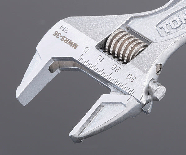 TONE ショートハイパーウォーム モンキーレンチ シルバー 全長140mm (MWRS-36)(4953488430325) トネ