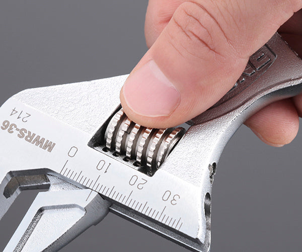 TONE ショートハイパーウォーム モンキーレンチ シルバー 全長140mm (MWRS-36)(4953488430325) トネ