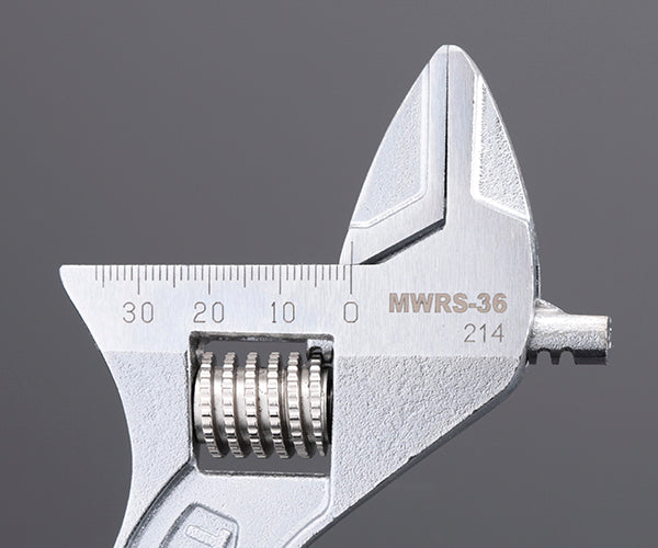 TONE ショートハイパーウォーム モンキーレンチ シルバー 全長140mm (MWRS-36)(4953488430325) トネ