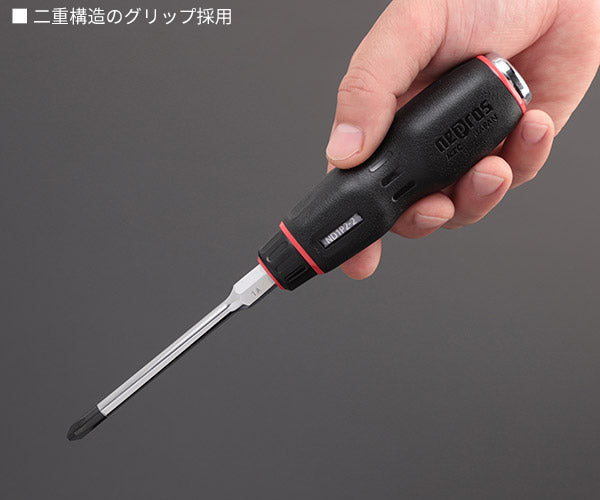 NEPROS ND1P2-2 全長213mm 樹脂柄ドライバ (クロス) (4989433830094) ネプロス