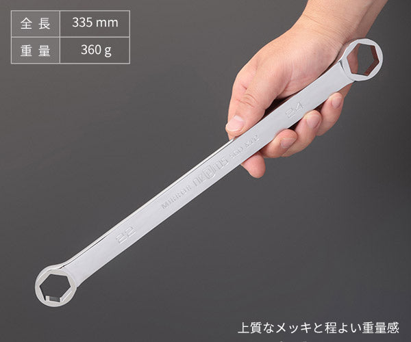 NEPROS NM1-2224H サイズ22×24mm ストレートスタンダードヘックスメガネレンチ (4989433315409) ネプロス