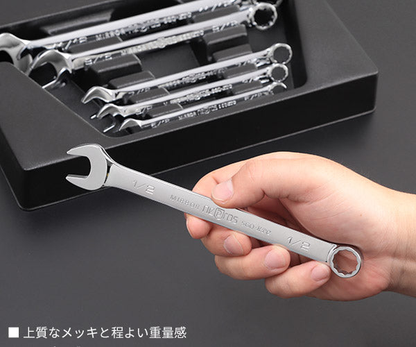 NEPROS NTMS206B コンビネーションレンチインチサイズセット6本組 ネプロス