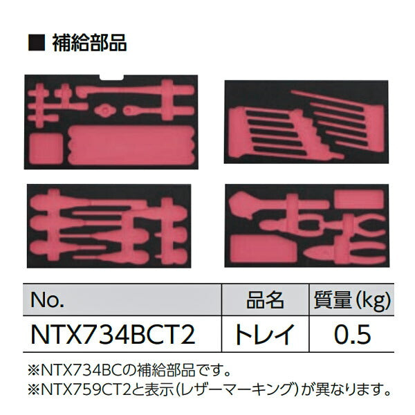 NEPROS NTX734BCT2 NTX734BA用トレイ (3枚入) (4989433868028) ネプロス