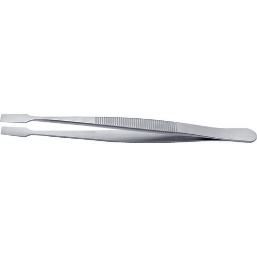 idealtek 耐酸耐磁ステンレスピンセット 120mm 先平型タイプ
