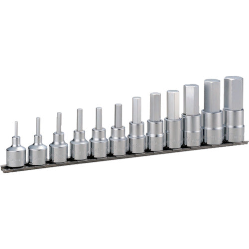 TONE ヘキサゴンソケットセット(ホルダー付) 12pcs 差込角12.7mm (HH412)(4953488282719) トネ
