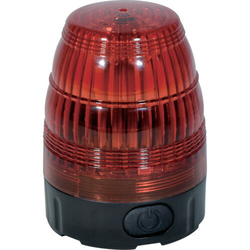 日動 小型LED回転灯 LEDフラッシャー75 電池式・マグネット付 赤 NLF75-BA-R