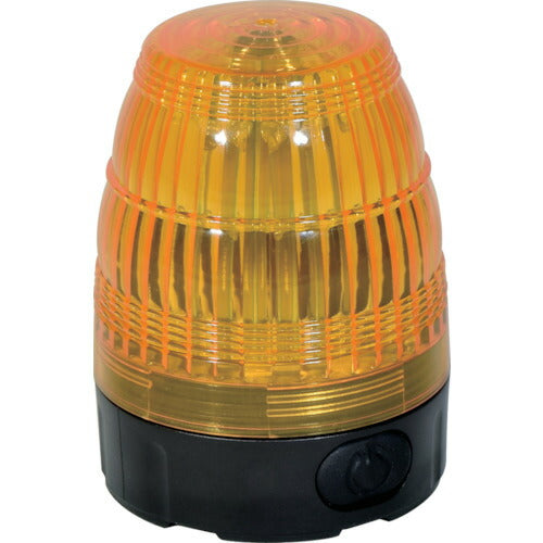 日動 小型LED回転灯 LEDフラッシャー75 電池式・マグネット付 黄 NLF75-BA-Y