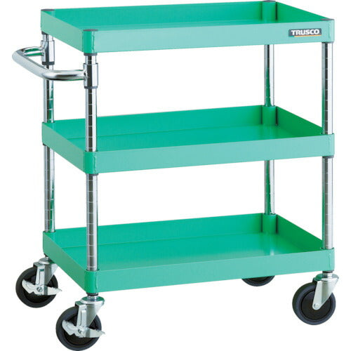 TRUSCO_フェニックスワゴン_省音_600X400XH740_3段_YG色_PEW-763-YG_トラスコの商品画像