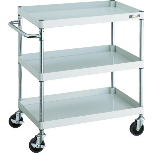 TRUSCO_フェニックスワゴン_省音_750X500XH880_3段_W色_PEW-973-W_トラスコの商品画像