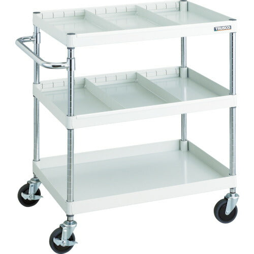 TRUSCO_フェニックスワゴン_省音_750X500_仕切2段付_W色_PEW-973S2-W_トラスコの商品画像