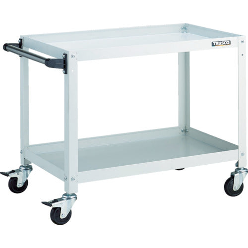 TRUSCO_ラビットワゴン_700X450_ハンドル付_ゴム車輪_W色_RBW-672HW_トラスコの商品画像