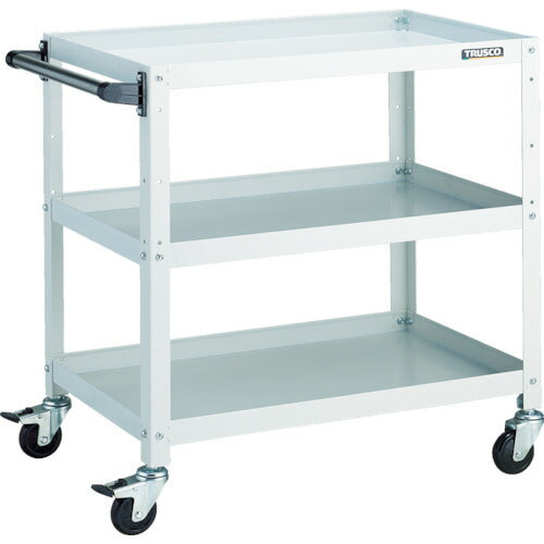 TRUSCO_ラビットワゴン_700X450_ハンドル付_ゴム車輪_W色_RBW-773HW_トラスコの商品画像