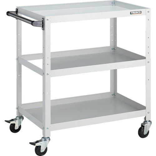 TRUSCO_ラビットワゴン_700X450_ハンドル付_ゴム車輪_W色_RBW-873HW_トラスコの商品画像