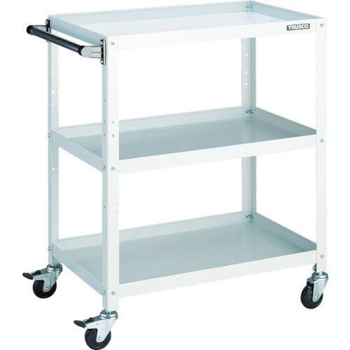 TRUSCO_ラビットワゴン_700X450_ハンドル付_ゴム車輪_W色_RBW-973HW_トラスコの商品画像