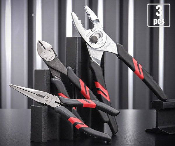 KTC P-3P はさみ類3点セット (PJ-200,PN1-150,PSL-150) コンビネーションプライヤー/ニッパー/ラジオペンチセット エヒメマシンオリジナルセット