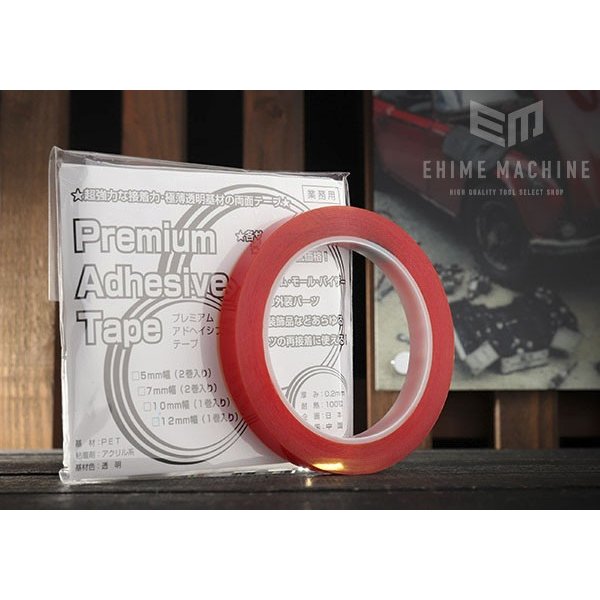 サンクスギヴィング プレミアムアドヘイシブテープ 両面テープ 幅12mm×12.5m(1巻入) PAD-12