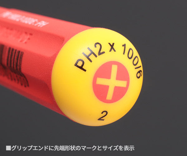 【11月の特価品】日本正規品 PBスイスツールズ スイスグリップ プラスドライバー #2 工具 (1900.2-100/6) (7610733284900)