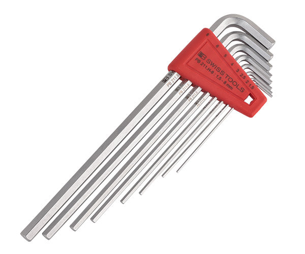 日本正規品 PBスイスツールズ ホルダー付六角レンチセット ロング 8本組 (211.H-8) (7610733018710)