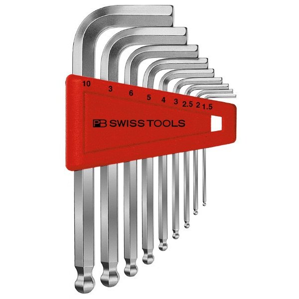 PB SWISS TOOLS 212H-10 ボール付六角棒レンチセット(パックナシ) (212