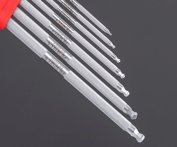 日本正規品 PBスイスツールズ ホルダー付ローレット入ボールポイントロング六角レンチセット 7本組 (3212.LH-6) (7610733271696) PB SWISS TOOLS