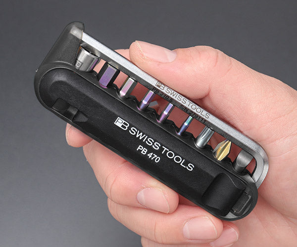 日本正規品 PBスイスツールズ バイクツールセット (9本組) ブラック タイヤレバー付 (470.BLACKCN) (7610733242139) PB SWISS TOOLS