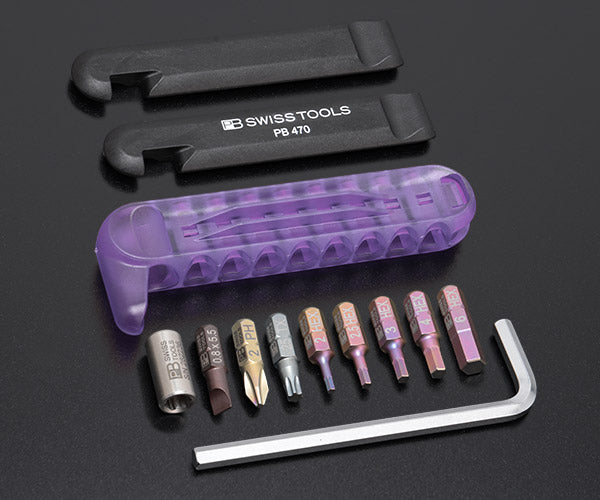 日本正規品 PBスイスツールズ バイクツールセット (9本組) パープル タイヤレバー付 (470.PURPLECN) (7610733246250)