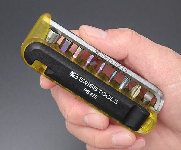 日本正規品 PBスイスツールズ バイクツールセット (9本組) イエロー タイヤレバー付 (470.YELLOWCN) (7610733242122)