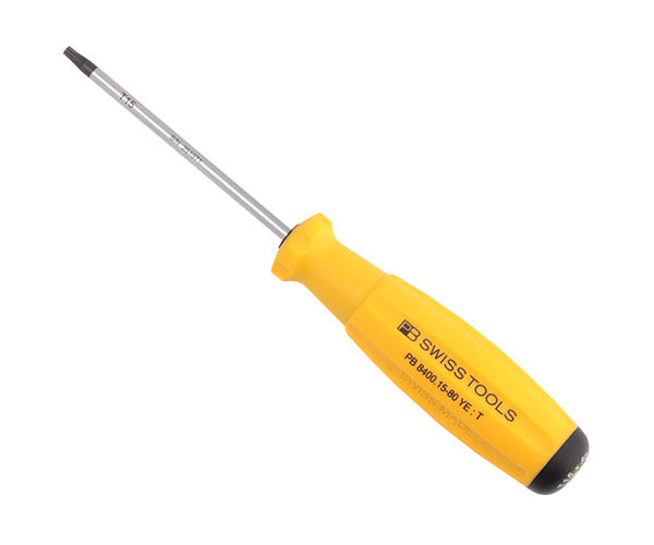 日本正規品 PBスイスツールズ レインボーヘクスローブドライバー 黄 サイズT15 (8400.15-80YE) (7610733244584)