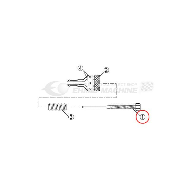 [部品・代引き不可] KTC パイロットベアリングブッシュプラー用パーツ ボルト PBU-1219-2