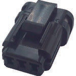 TRUSCO 防水コネクタ ソケットハウジング (10個入)芯数3 被覆外径φ1.3~1.7 黒 PCB01A603B002 トラスコ