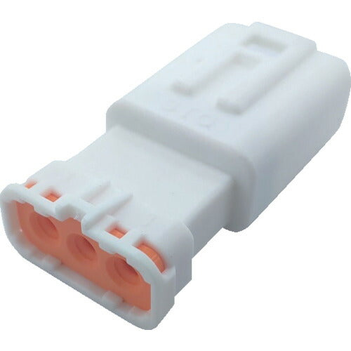 TRUSCO 防水コネクタ ソケットハウジング 3芯 中継用(10個入) 被覆外径φ2.7~3.2 白 PCE01A503N003 トラスコ