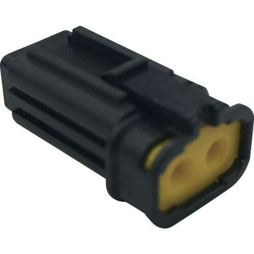 TRUSCO 防水コネクタ ソケットハウジング 2芯 中継・基板用(10個入) 被覆外径φ1.7~2.3 黒 PCE01A602B001 トラスコ