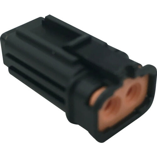 TRUSCO 防水コネクタ ソケットハウジング 2芯 中継・基板用(10個入) 被覆外径φ2.7~3.2 黒 PCE01A602B003 トラスコ