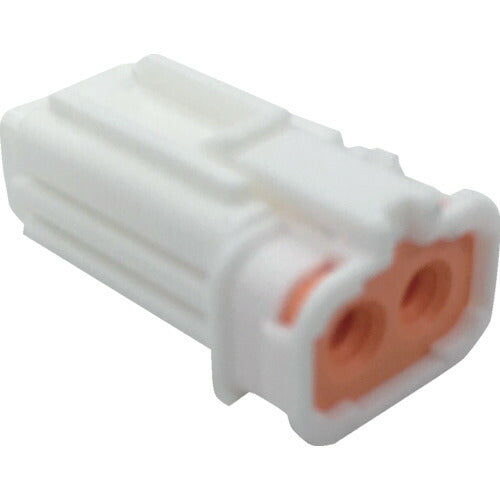 TRUSCO 防水コネクタ ソケットハウジング 2芯 中継・基板用(10個入) 被覆外径φ2.7~3.2 白 PCE01A602N003 トラスコ
