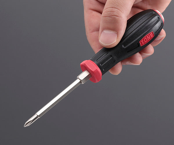 TONE パワーグリップドライバー(貫通) (+)No.1 (PGPD-001)(4953488306576) トネ