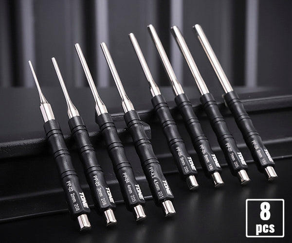 TONE 平行ピンポンチセット 2.0、3.0、4.0、4.5、5.0、6.0、7.0、8.0mm 8点セット (PP800)(4953488310344) トネ