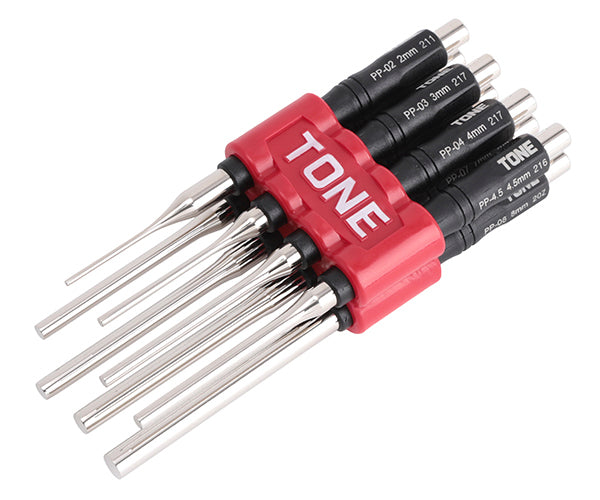 TONE ピンポンチセット ビニールパック入り 8点セット (PP800P)(4953488439403) トネ