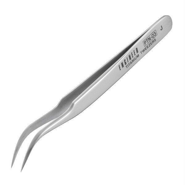 エンジニア チタンピンセット(J型)曲りタイプ 120mm (PTN-03) (4989833036539) ENGINEER