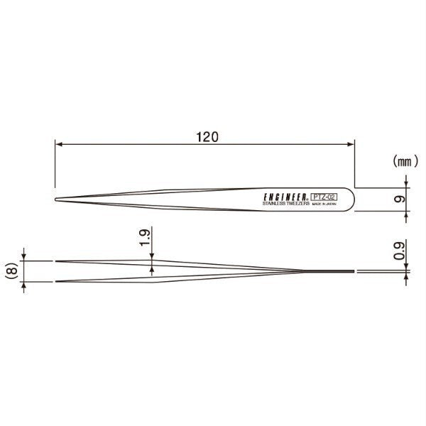 エンジニア 精密ピンセット (PTZ-02) (4989833036652) ENGINEER