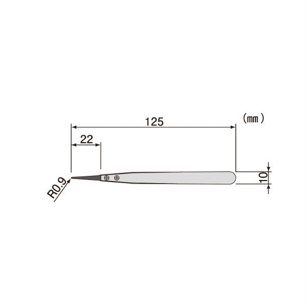 エンジニア ESDピンセット 丸タイプ (PTZ-42) (4989833036942) ENGINEER